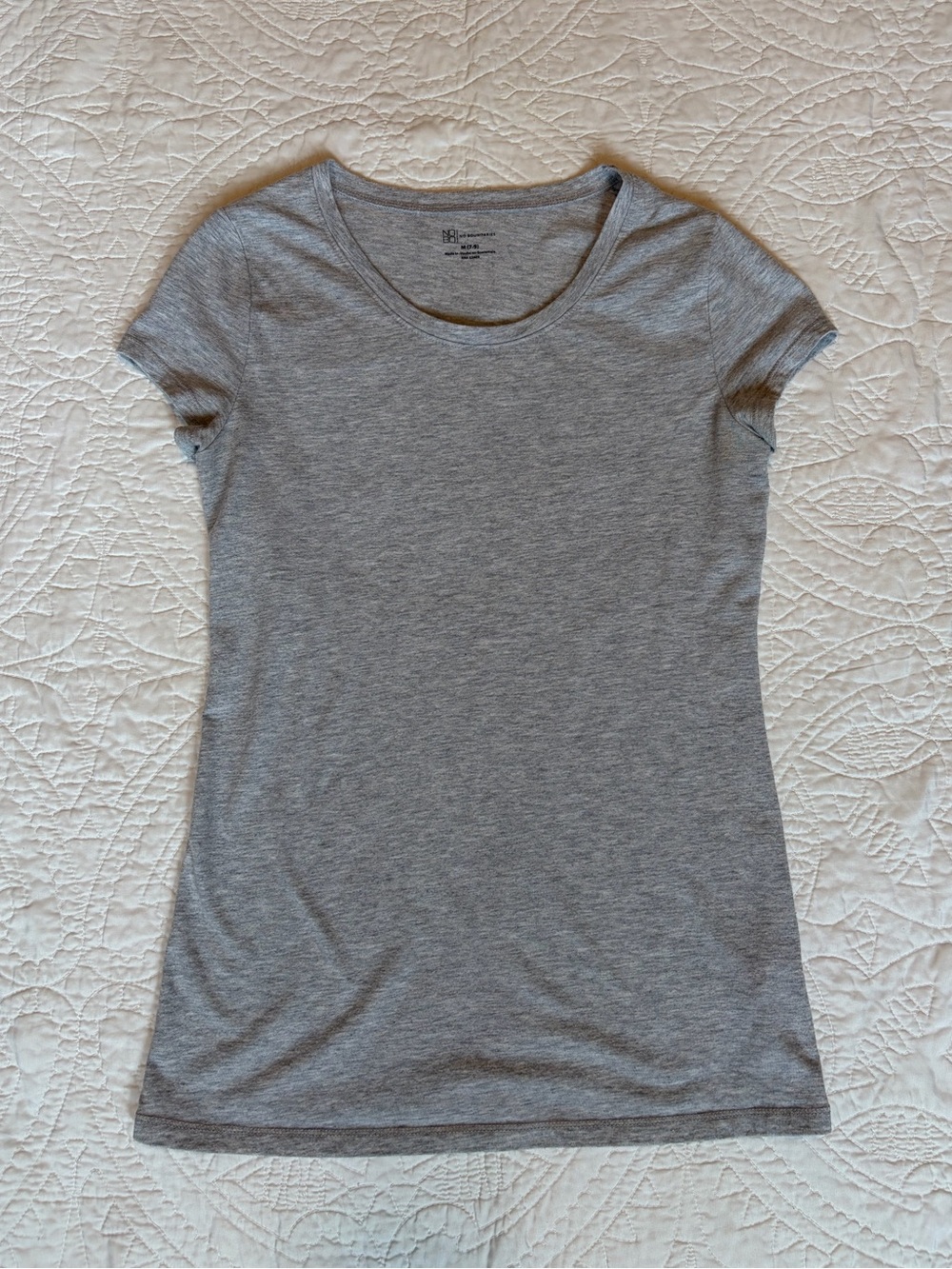 NOBO- Heather Grey Fitted Tee